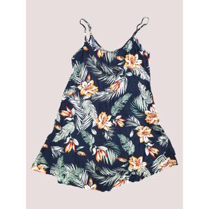 MS BASIC Size XL Tropical Strappy Lightweight Dress